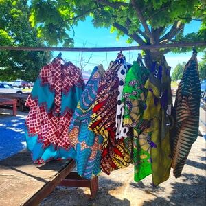 African skirt w/ head wrap